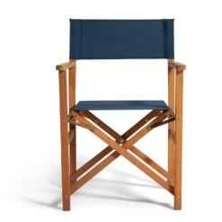 Habitat Folding Wooden Director Chair - Blue -Habitat 9196630 R Z002A