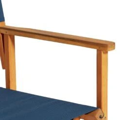 Habitat Folding Wooden Director Chair - Blue -Habitat 9196630 R Z004A