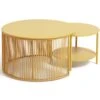 Habitat Ipanema Metal Garden Coffee Table - Yellow