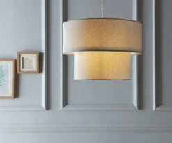 Habitat 2 Tier Linen Mix Shade - Grey -Habitat 9197691 R Z002C