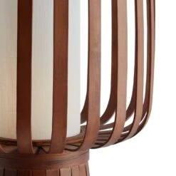 Habitat Achille Bamboo Table Lamp - Walnut & White -Habitat 9202414 R Z002A