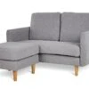 Habitat Remi Fabric 2 Seater Chaise Sofa In A Box-Light Grey 1 Habitat Remi Fabric 2 Seater Chaise Sofa In A Box-Light Grey -Habitat 9203341 R Z001A