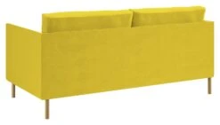 Habitat Hyde Velvet 2 Seater Sofa - Yellow -Habitat 9204931 R Z003A
