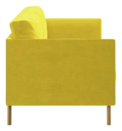 Habitat Hyde Velvet 2 Seater Sofa - Yellow -Habitat 9204931 R Z004A