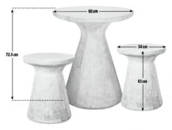 Habitat Milton 2 Seater Fibrestone Garden Bistro Set - Grey -Habitat 9208030 R E001