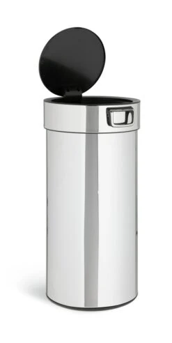 Habitat 30 Litre Round Touch Op Bin - Silver -Habitat 9211254 R Z002A
