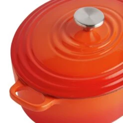 Habitat 4.7 Litre Cast Iron Oval Casserole Dish - Orange -Habitat 9212363 R Z005A