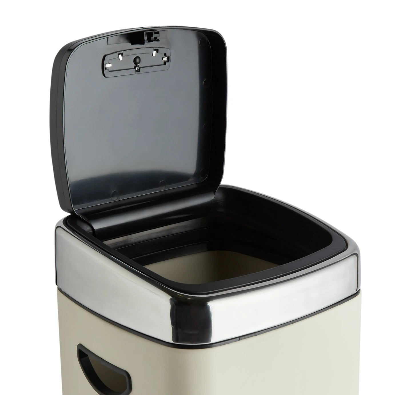 Habitat 30 Litre Square Touch Top Bin - Cream 6 Habitat 30 Litre Square Touch Top Bin - Cream - Image 4