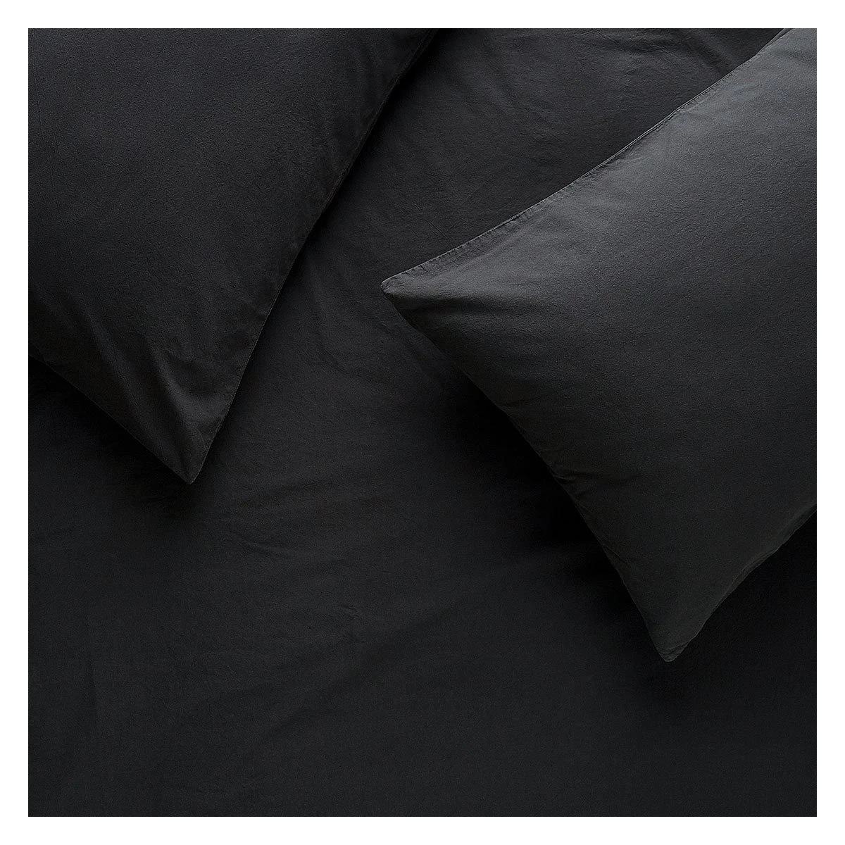 Habitat Washed Plain Charcoal Fitted Sheet - Double 5 Habitat Washed Plain Charcoal Fitted Sheet - Double - Image 3