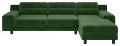 Habitat Hendricks Velvet Right Hand Corner Chaise Sofa-Green -Habitat 9269165 R Z002A