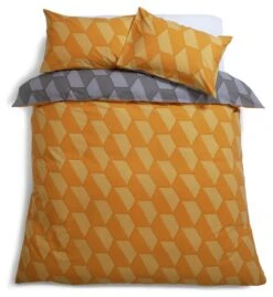 Habitat Industrial Geo Grey Reversible Bedding Set - Single -Habitat 9281318 R Z004A