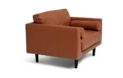 Habitat Jackson Leather Cuddle Chair - Tan 13 Habitat Jackson Leather Cuddle Chair - Tan -Habitat 9309939 R Z004A