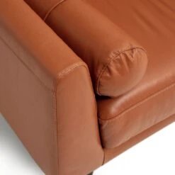 Habitat Jackson Leather Cuddle Chair - Tan 14 Habitat Jackson Leather Cuddle Chair - Tan -Habitat 9309939 R Z006A