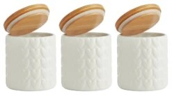 Habitat Set Of 3 Food Storage Heart Canisters -Habitat 9310519 R Z002A