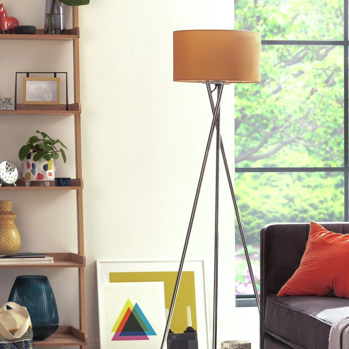 Habitat Tripod Floor Lamp - Mustard And Chrome 3 Habitat Tripod Floor Lamp - Mustard And Chrome