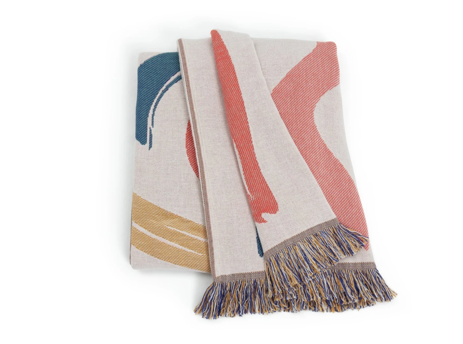 Habitat Studio Squiggle Cotton Throw - Multicoloured 3 Habitat Studio Squiggle Cotton Throw - Multicoloured