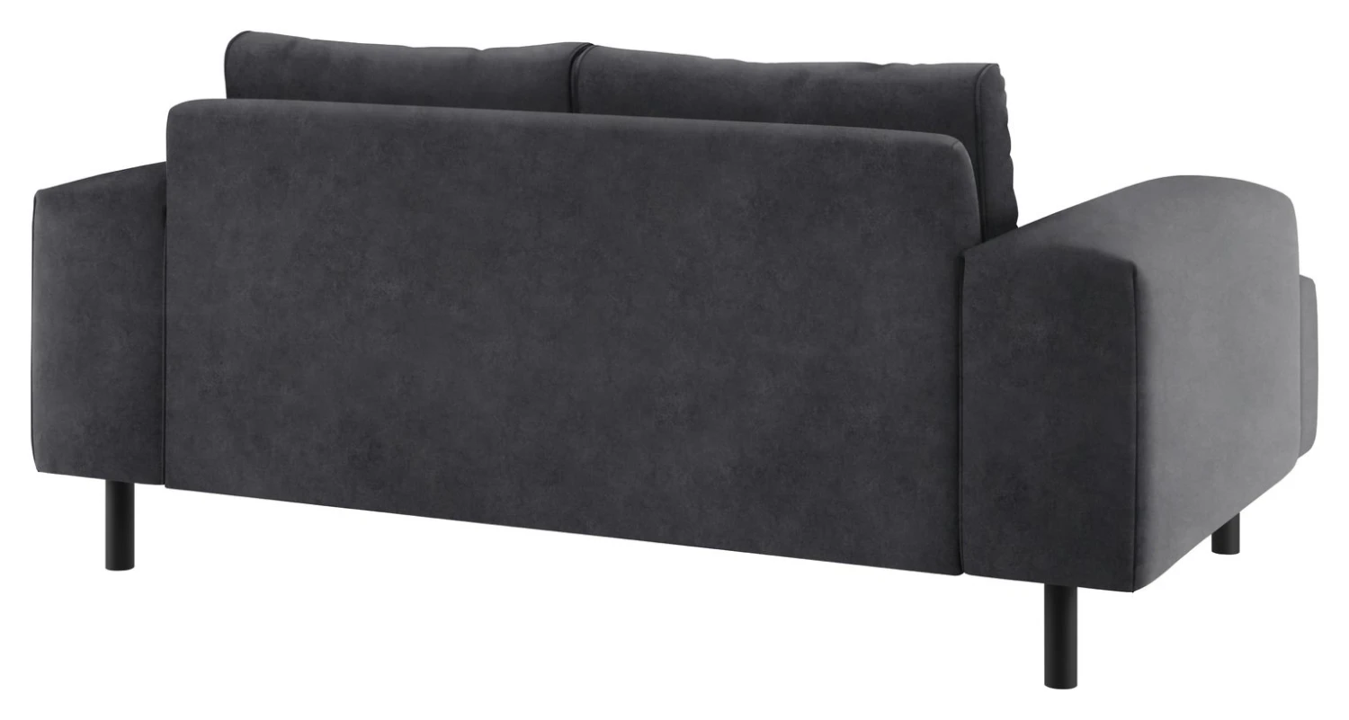 Habitat Julien Velvet 2 Seater Sofa - Grey 6 Habitat Julien Velvet 2 Seater Sofa - Grey - Image 4