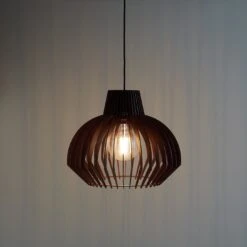 Habitat Achille Plywood Pendant Shade - Walnut -Habitat 9361025 R Z004C