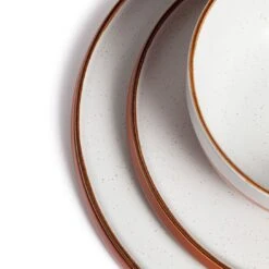 Habitat 12 Piece Stoneware Dinner Set - Rust Speckle -Habitat 9361173 R Z005A
