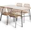 Habitat 4 Seater Bamboo Patio Set -Habitat 9372485 R Z001A