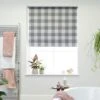Habitat Block Check Blackout Roller Blind - 3ft - Grey -Habitat 9372746 R Z001C