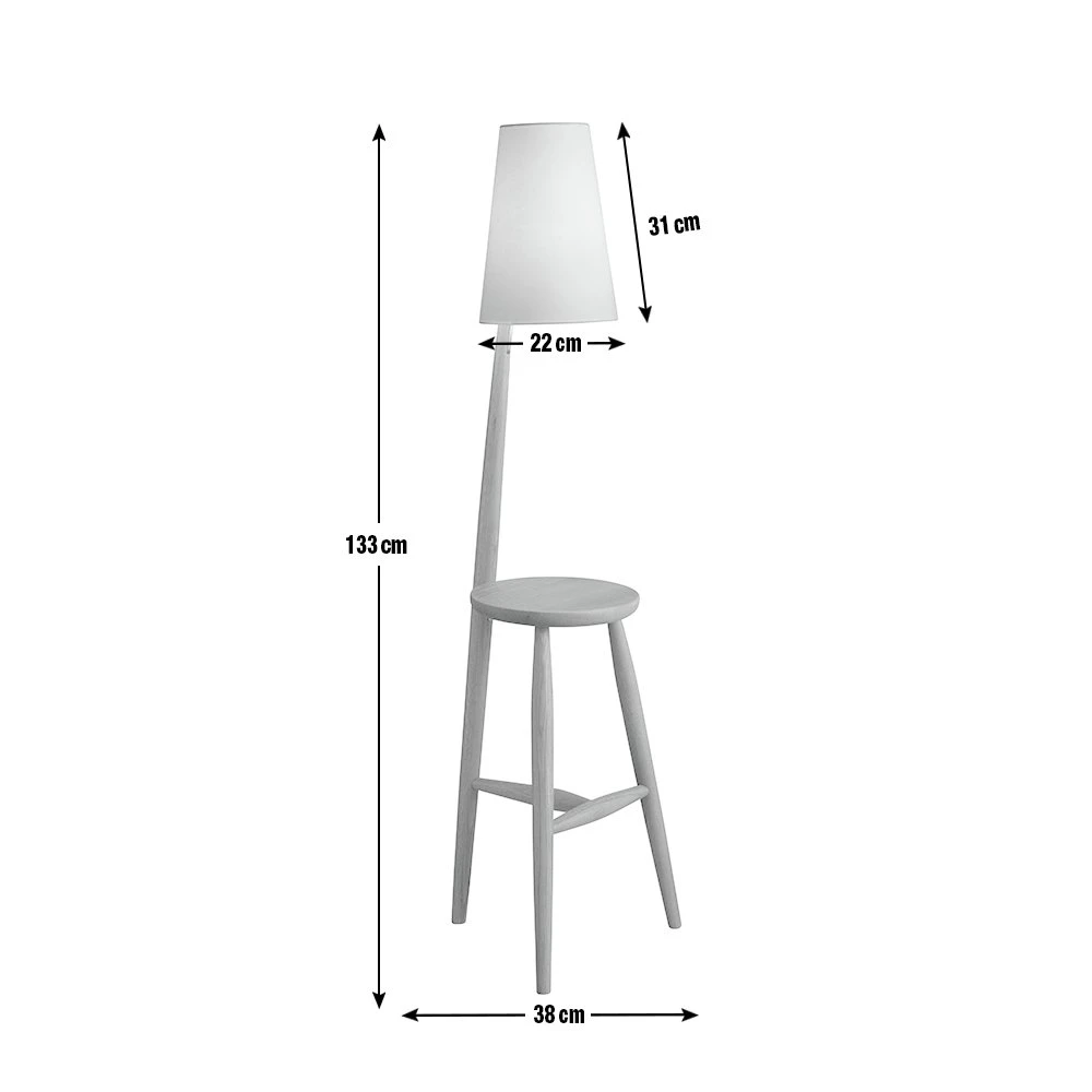 Habitat Wallace Complete Floor Lamp - Oak 7 Habitat Wallace Complete Floor Lamp - Oak - Image 5
