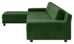 Habitat Hendricks Velvet Left Hand Corner Chaise Sofa-Green -Habitat 9375554 R Z003A