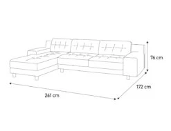 Habitat Hendricks Velvet Left Hand Corner Chaise Sofa-Green -Habitat 9375554 R Z020A