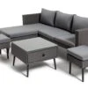 Habitat 5 Seater Rattan Effect Garden Corner Sofa Set - Grey -Habitat 9397673 R Z001A