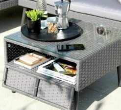 Habitat 5 Seater Rattan Effect Garden Corner Sofa Set - Grey 31 Habitat 5 Seater Rattan Effect Garden Corner Sofa Set - Grey -Habitat 9397673 R Z007C