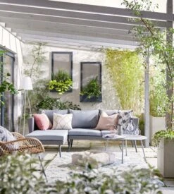 Habitat 5 Seater Rattan Effect Garden Corner Sofa Set - Grey 35 Habitat 5 Seater Rattan Effect Garden Corner Sofa Set - Grey -Habitat 9397673 R Z017C