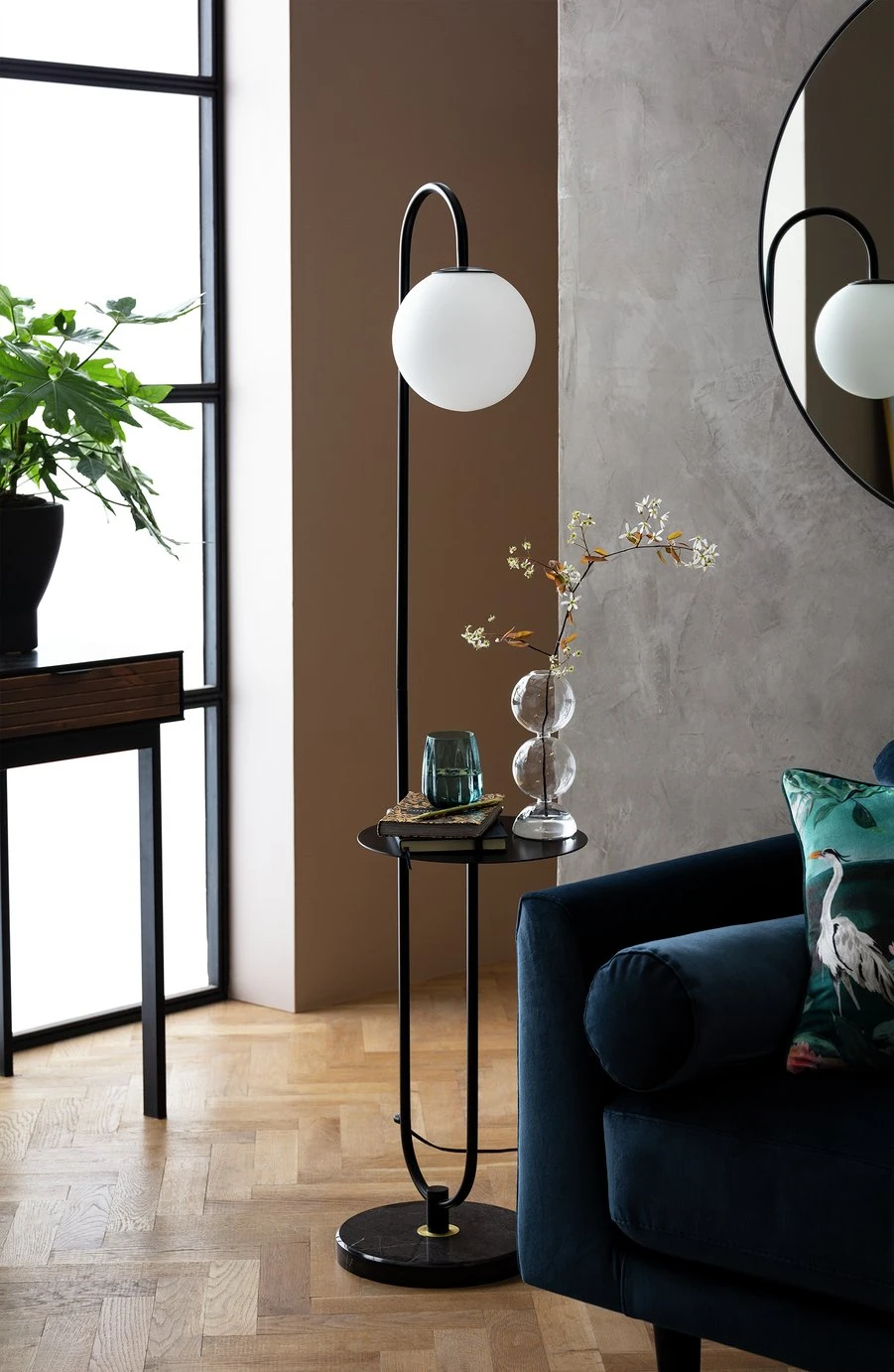 Habitat Sagara Opal Shelf Floor Lamp - Black 12 Habitat Sagara Opal Shelf Floor Lamp - Black - Image 10