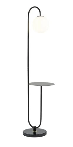 Habitat Sagara Opal Shelf Floor Lamp - Black 20 Habitat Sagara Opal Shelf Floor Lamp - Black -Habitat 9401318 R Z008A