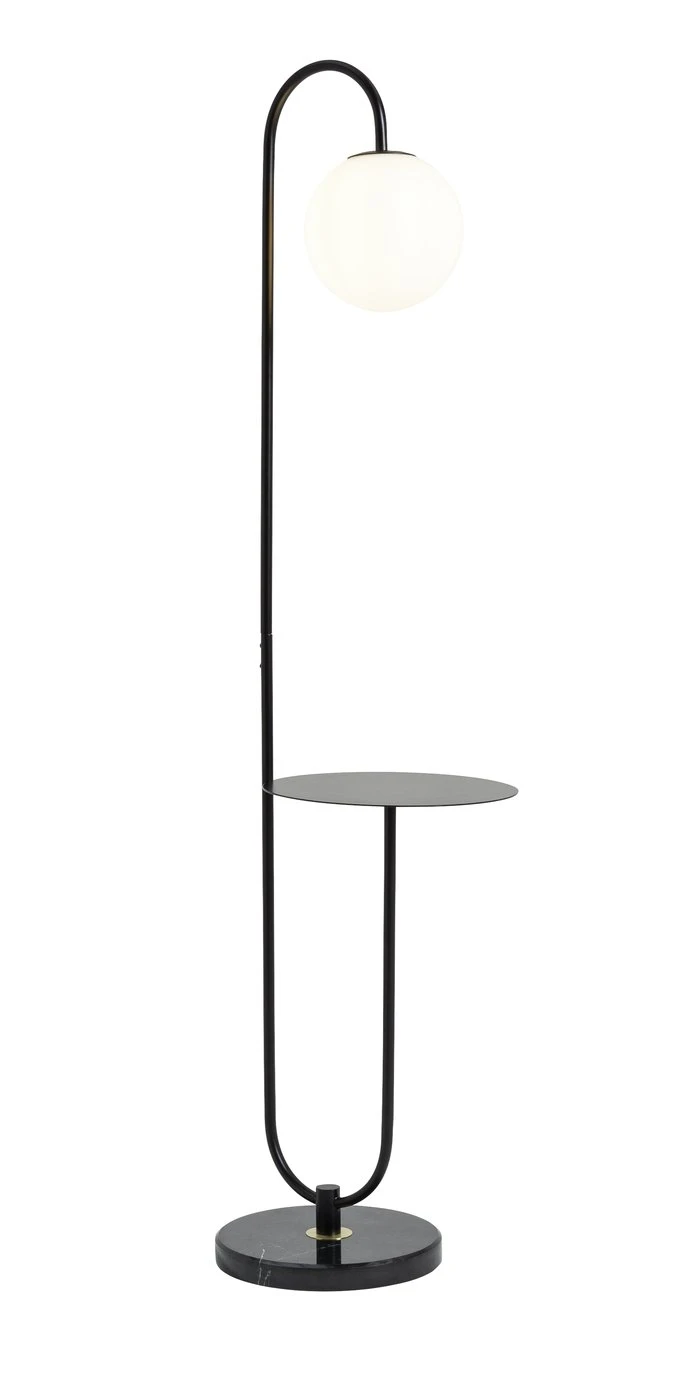 Habitat Sagara Opal Shelf Floor Lamp - Black 10 Habitat Sagara Opal Shelf Floor Lamp - Black - Image 8