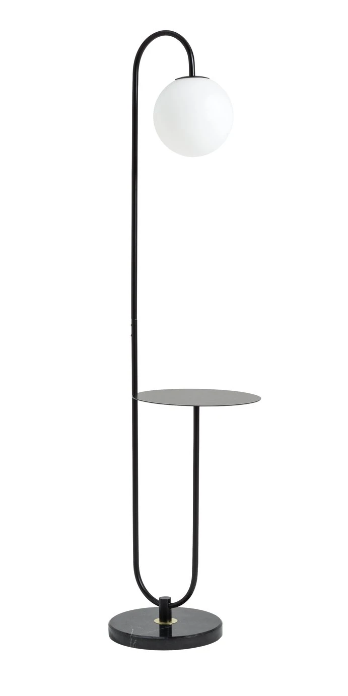 Habitat Sagara Opal Shelf Floor Lamp - Black 11 Habitat Sagara Opal Shelf Floor Lamp - Black - Image 9