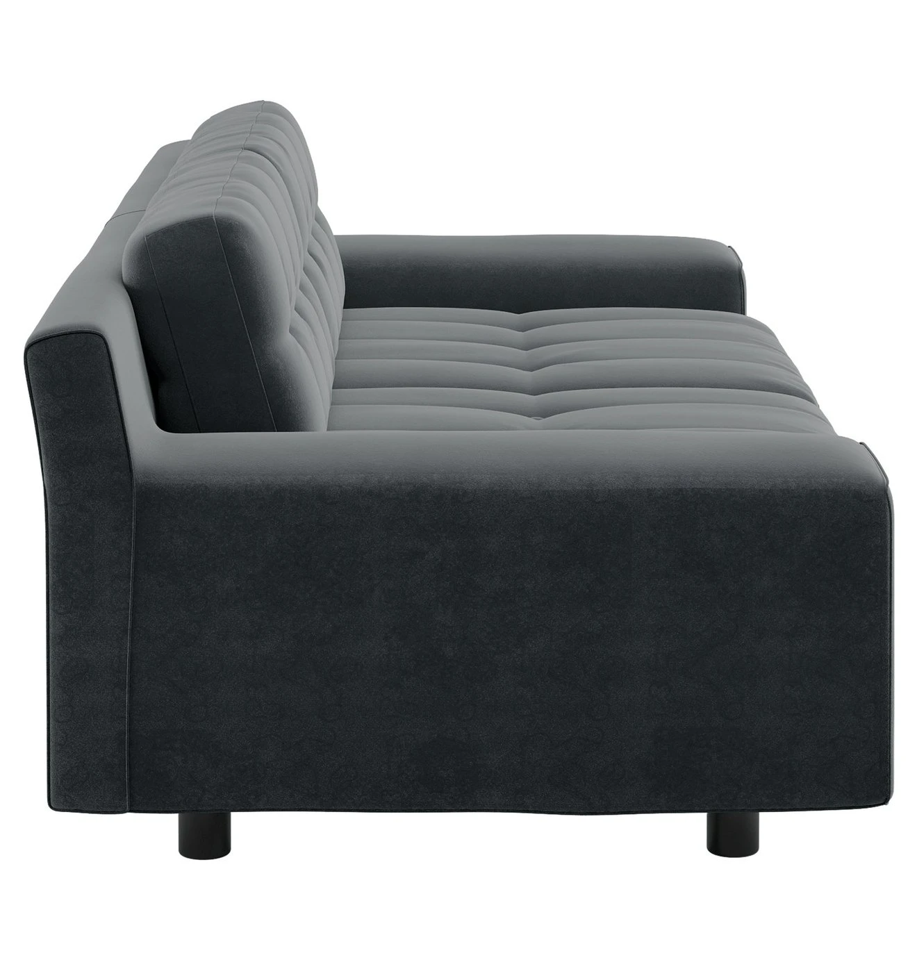Habitat Hendricks Velvet 3 Seater Sofa - Dark Grey 8 Habitat Hendricks Velvet 3 Seater Sofa - Dark Grey - Image 6