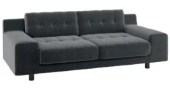 Habitat Hendricks Velvet 3 Seater Sofa - Dark Grey 15 Habitat Hendricks Velvet 3 Seater Sofa - Dark Grey -Habitat 9403598 R Z008A
