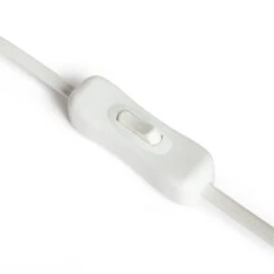 Habitat Parr Glass Column Table Lamp - White -Habitat 9404504 R Z004A