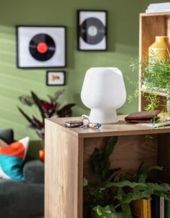 Habitat Lucetta Glass Table Lamp - White -Habitat 9404645 R Z002C