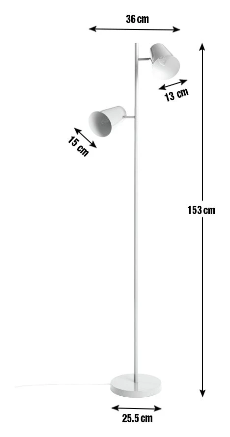 Habitat Iras Double Head Floor Lamp - Grey 5 Habitat Iras Double Head Floor Lamp - Grey - Image 3