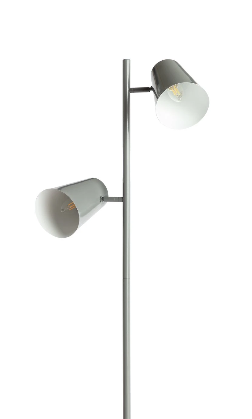 Habitat Iras Double Head Floor Lamp - Grey 9 Habitat Iras Double Head Floor Lamp - Grey - Image 7