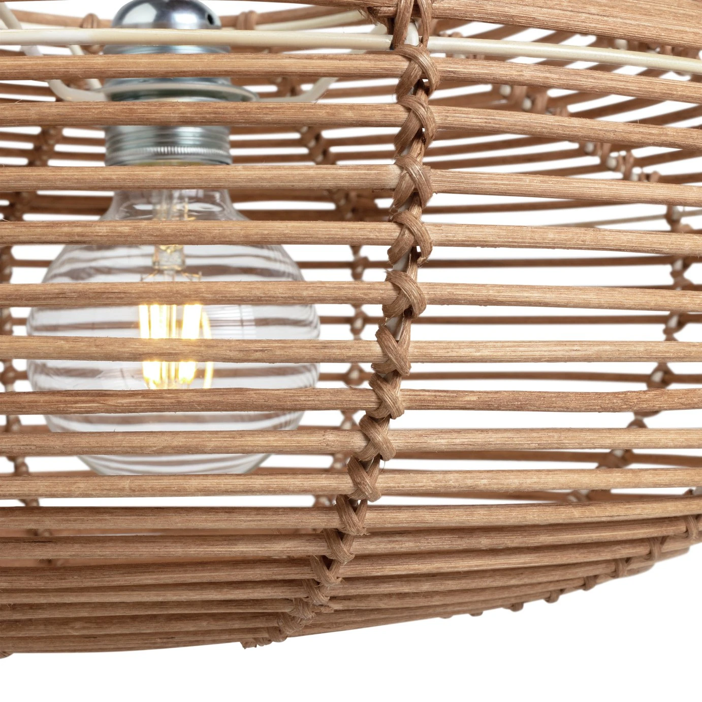 Habitat Mariana Rattan Pendant Shade - Bamboo 6 Habitat Mariana Rattan Pendant Shade - Bamboo - Image 4