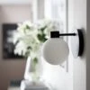 Habitat Salarino Opal Glass Bathroom Wall Light - Black -Habitat 9404999 R Z001A