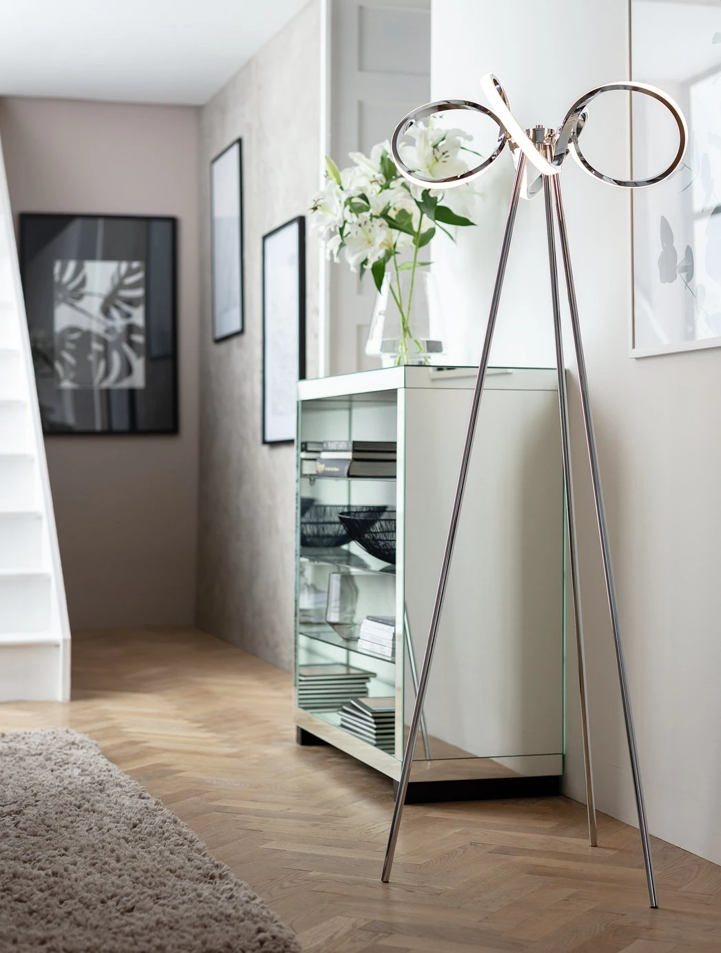 Habitat Spiral LED Tripod Floor Lamp - Chrome 4 Habitat Spiral LED Tripod Floor Lamp - Chrome - Image 2