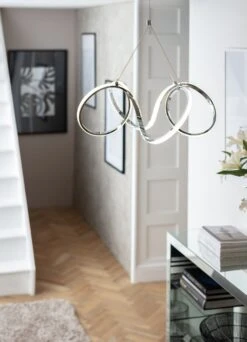 Habitat Spiral Metal LED Pendant Light - Chrome