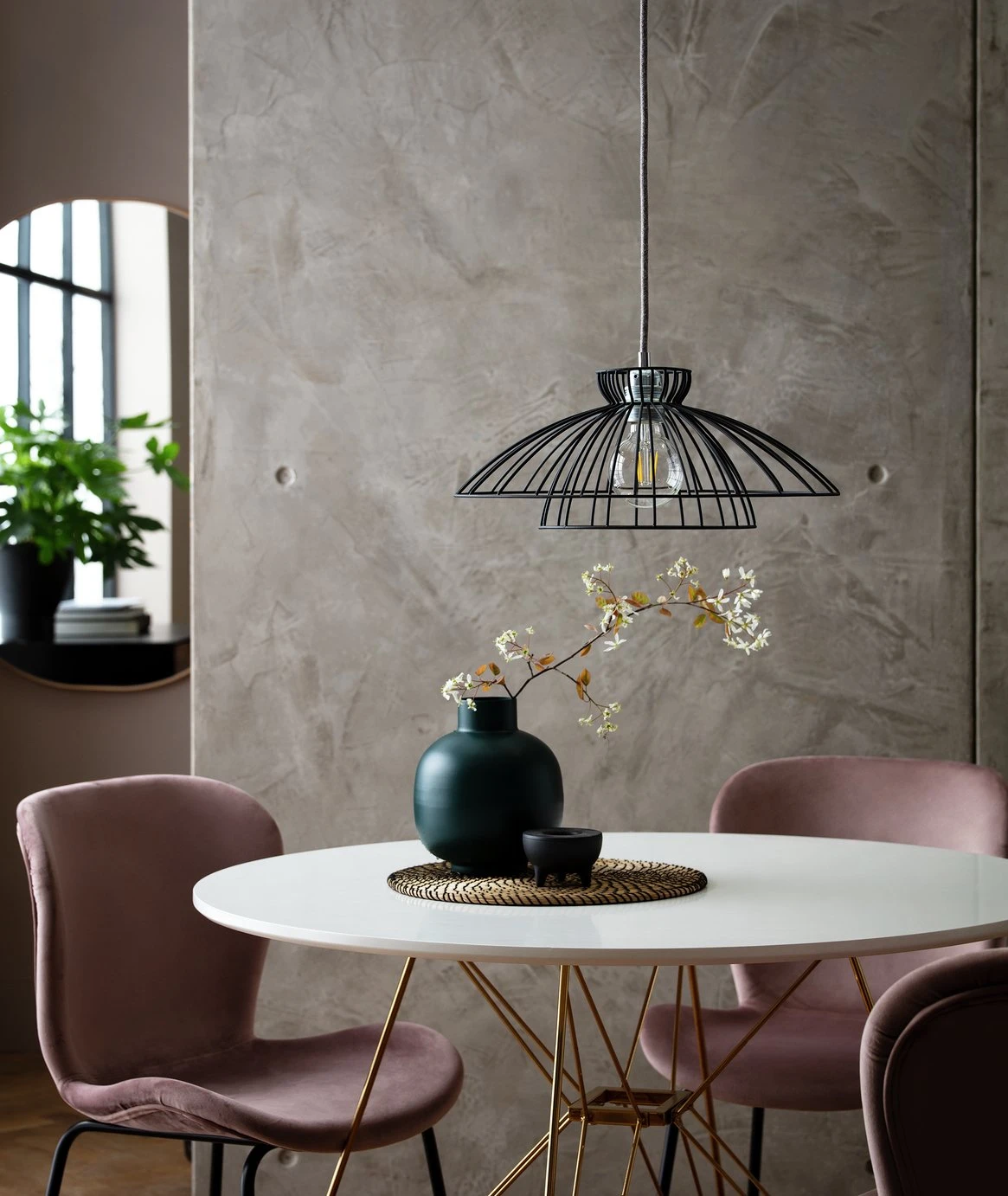 Habitat Kiso 2 Tier Wire Pendant Shade - Black 3 Habitat Kiso 2 Tier Wire Pendant Shade - Black