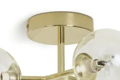 Habitat Molecular 6 Light Metal Flush Ceiling Light - Brass -Habitat 9409406 R Z003A
