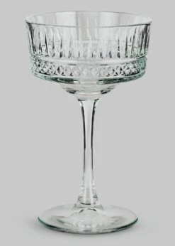 Habitat Pressed Set Of 4 Champagne Coupe Glasses -Habitat 9410172 R Z003A