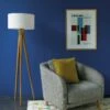 Habitat Tripod Wooden Floor Lamp Base Only - Ash -Habitat 9412888 R Z001A