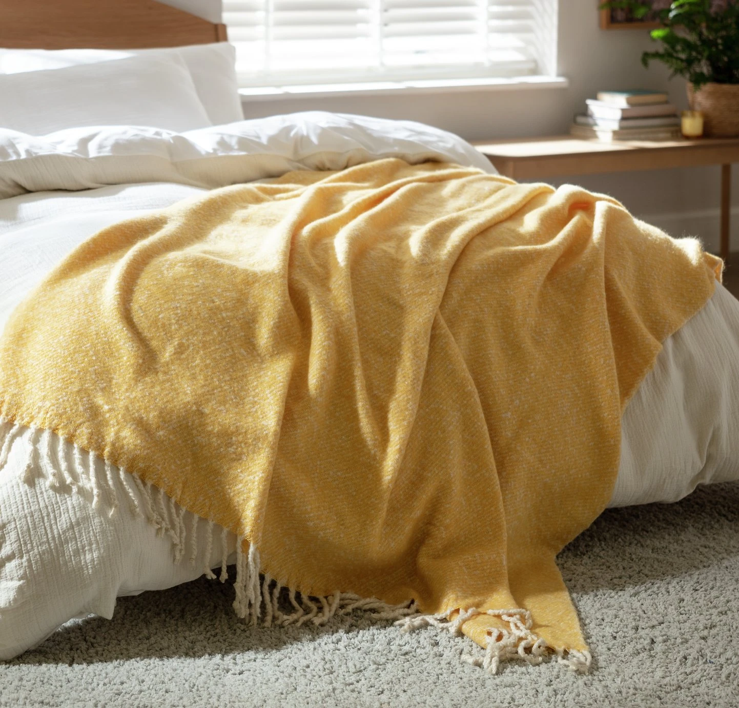 Habitat Country Hideaway Woven Throw - Mustard - 125X150cm 4 Habitat Country Hideaway Woven Throw - Mustard - 125X150cm - Image 2